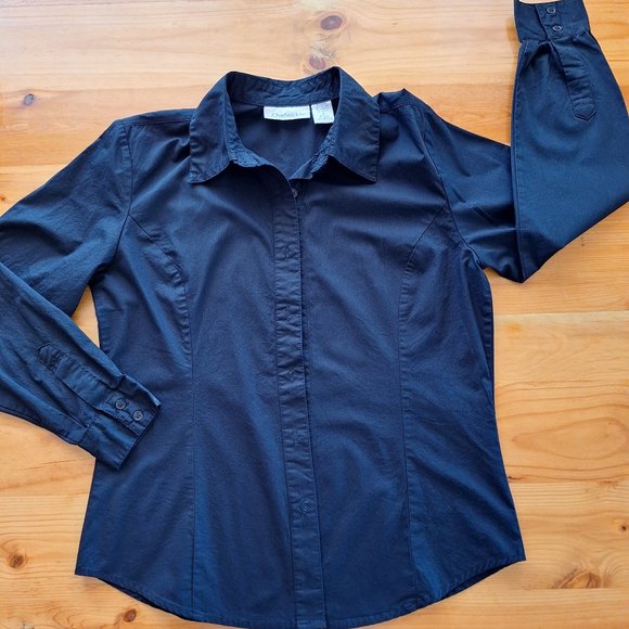 Vintage Button-up Long Sleeve Top - Picture 1 of 6